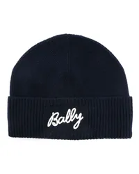 Bally Beanie mit Logo-Stickerei Blau