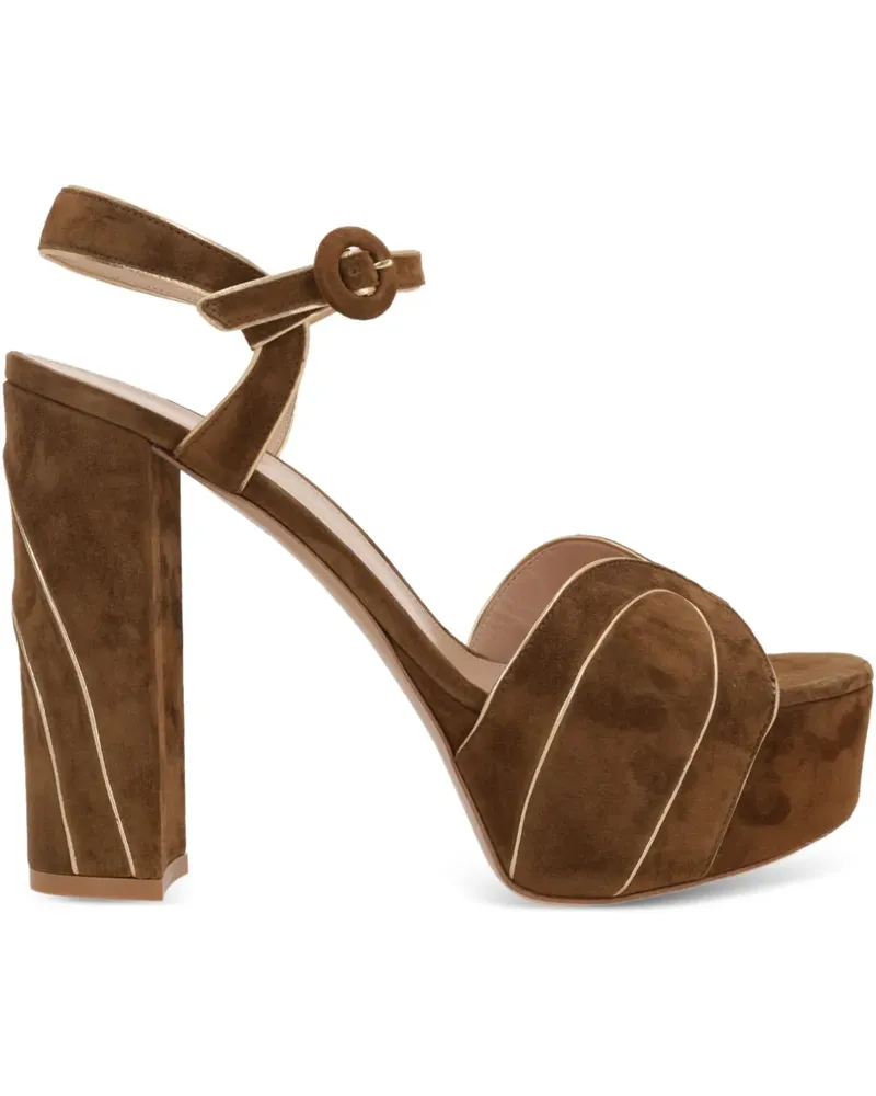Gianvito Rossi Sandalen mit Knöchelriemen 125mm - Braun Braun