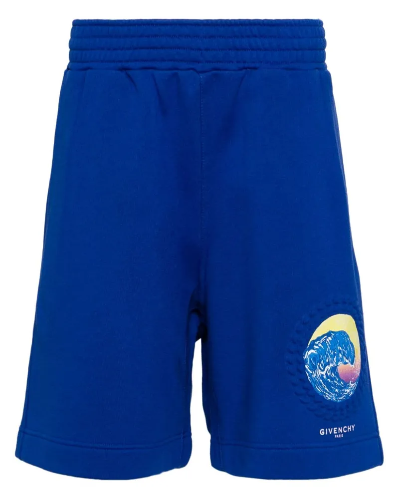 Givenchy Joggingshorts mit Wellen-Print - Blau Blau