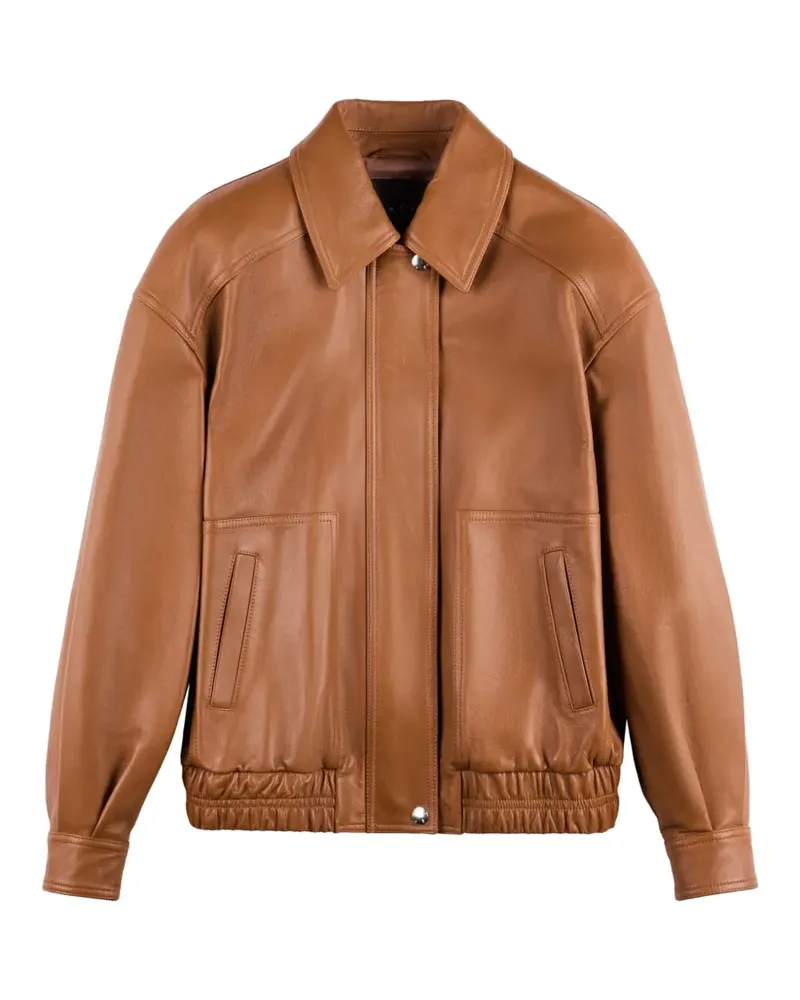 Hogan Bomberjacke aus Nappaleder - Braun Braun