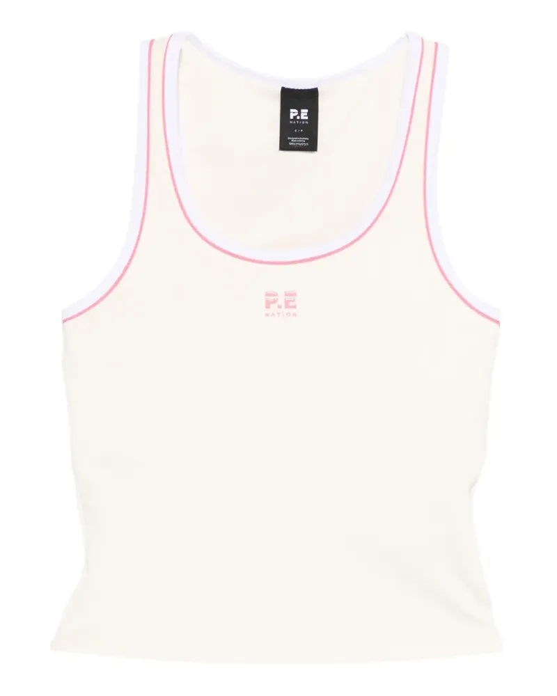 P.E. NATION Geripptes Tanktop mit Logo - Nude Nude