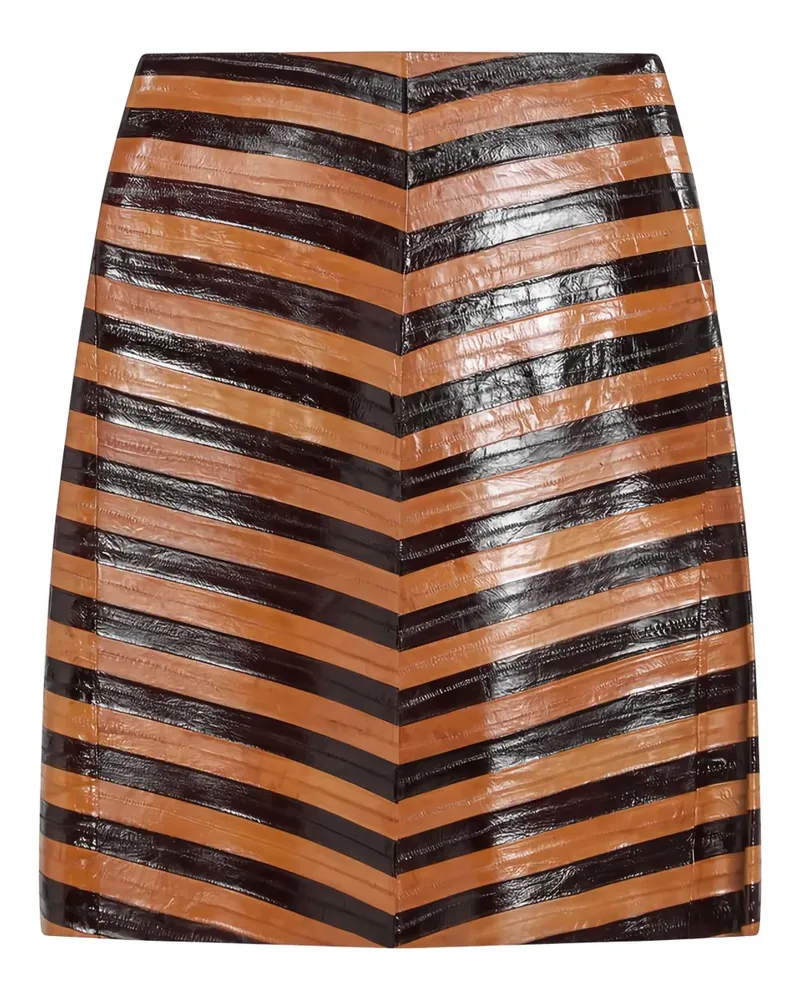 Fendi Gestreifter Minirock - Braun Braun