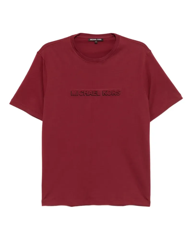 Michael Kors T-Shirt mit Logo-Prägung - Rot Rot