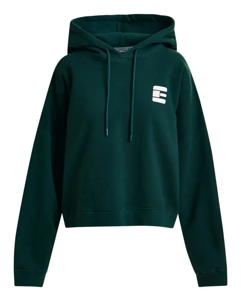 Essentiel Sweatshirt mit Logo-Print - Grün Grün
