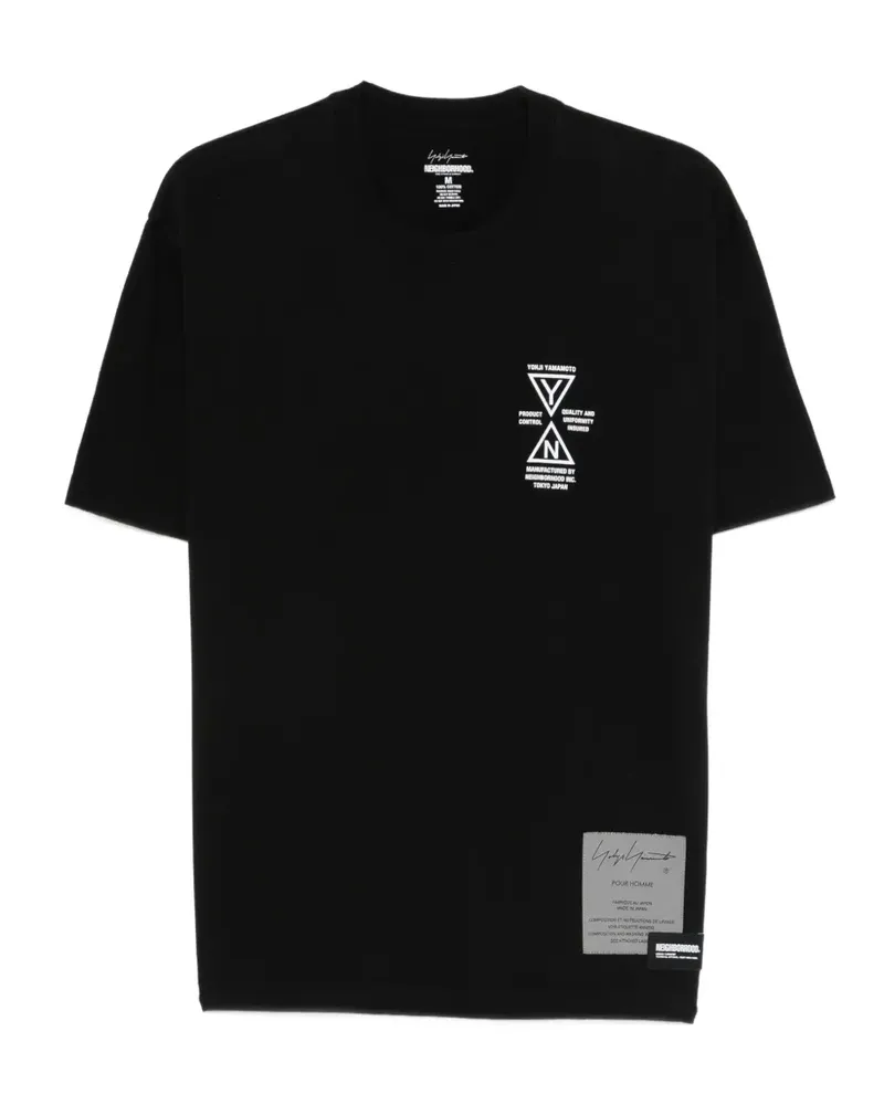 Yohji Yamamoto x Neighborhood T-Shirt aus Baumwolle - Schwarz Schwarz