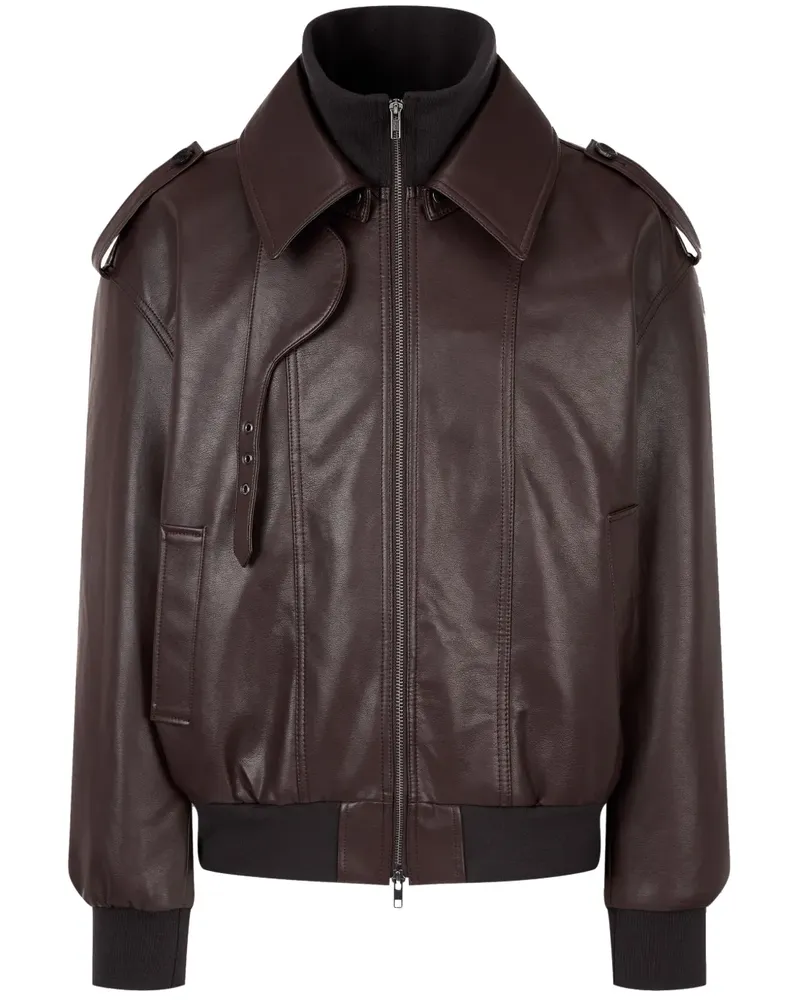 STUDIO TOMBOY Bomberjacke aus Faux-Leder - Braun Braun