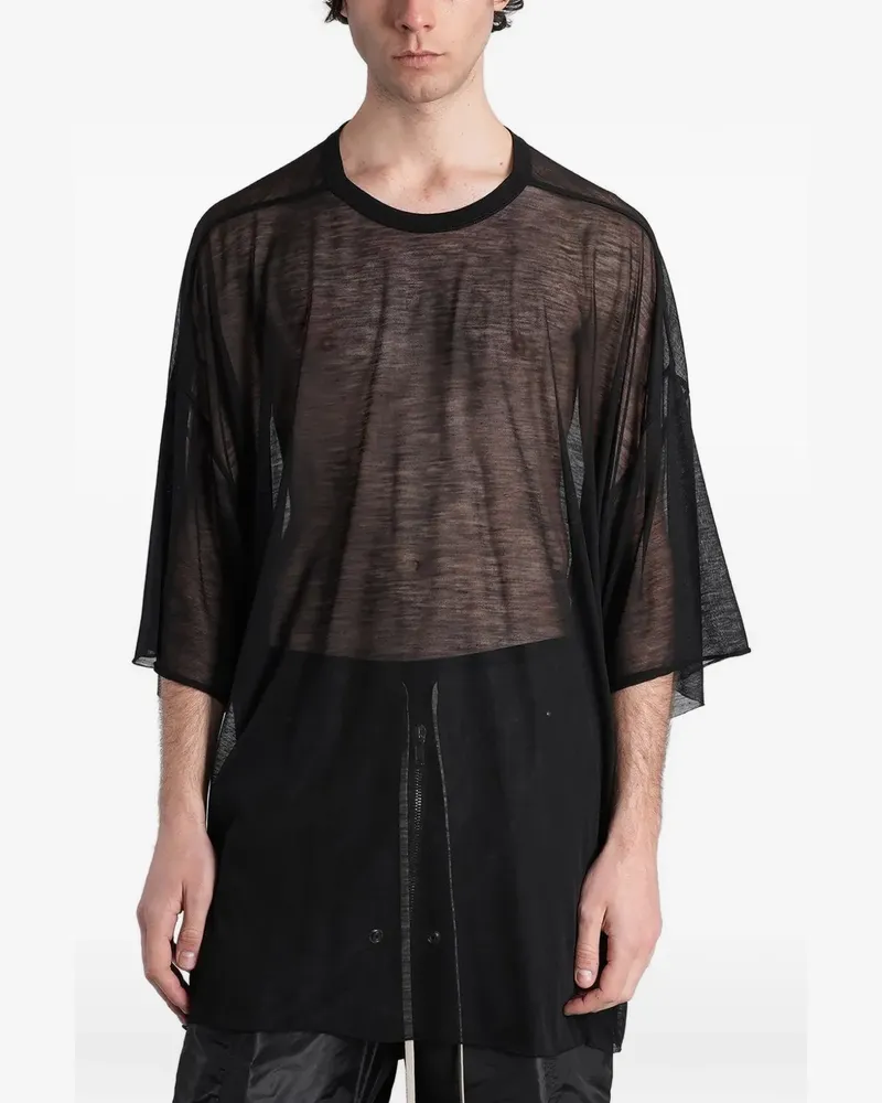 Rick Owens oversized wool T-shirt - Schwarz Schwarz