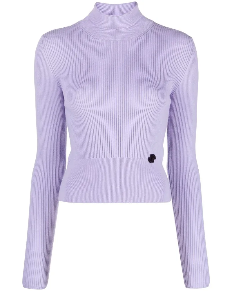 Patou Geripptes Strickoberteil - Violett Violett