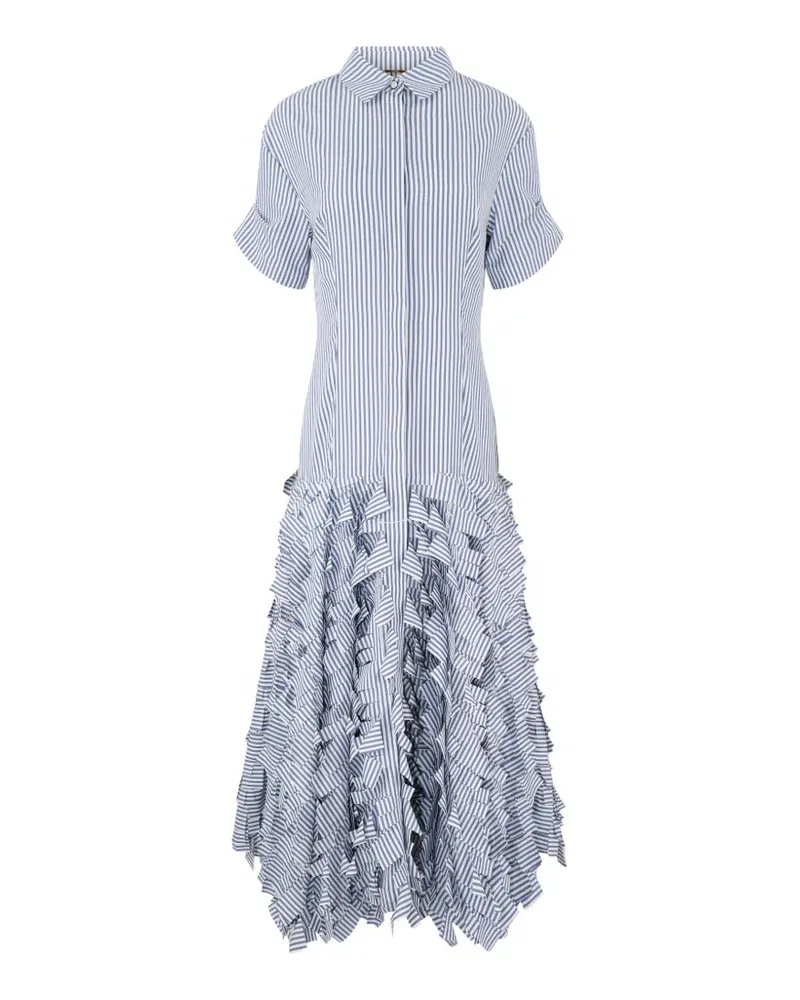 Alexis Lorelai striped ruffled dress - Blau Blau