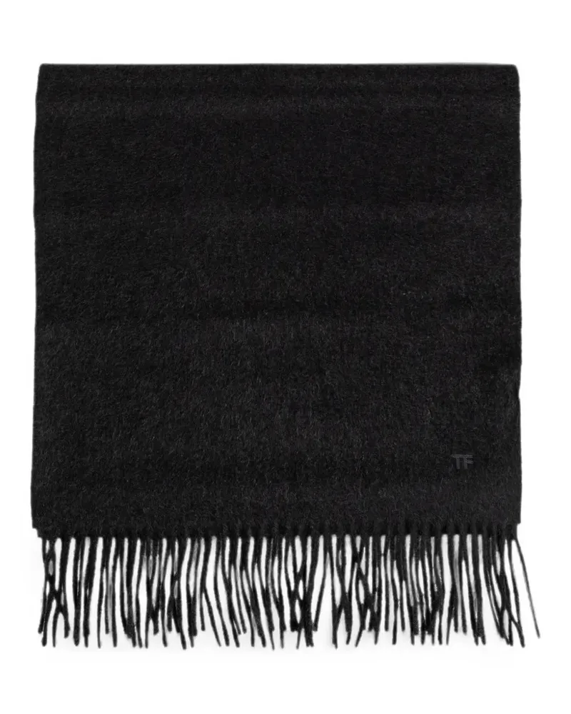 Tom Ford fringed cashmere scarf - Schwarz Schwarz