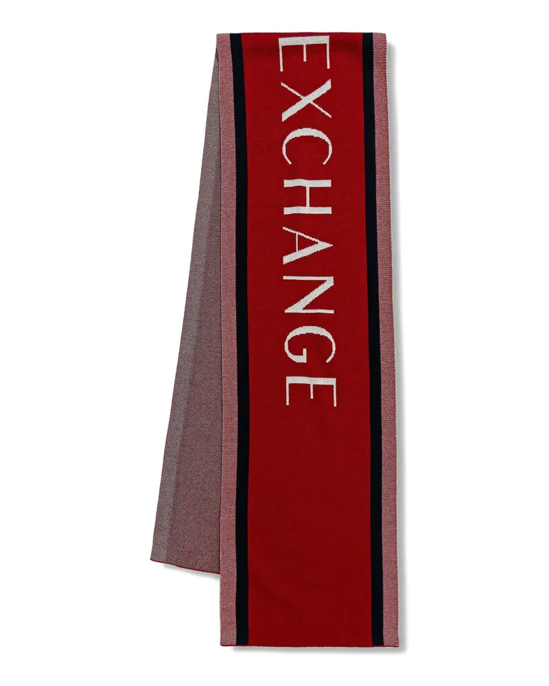 Armani Exchange stripes-detail scarf - Rot Rot