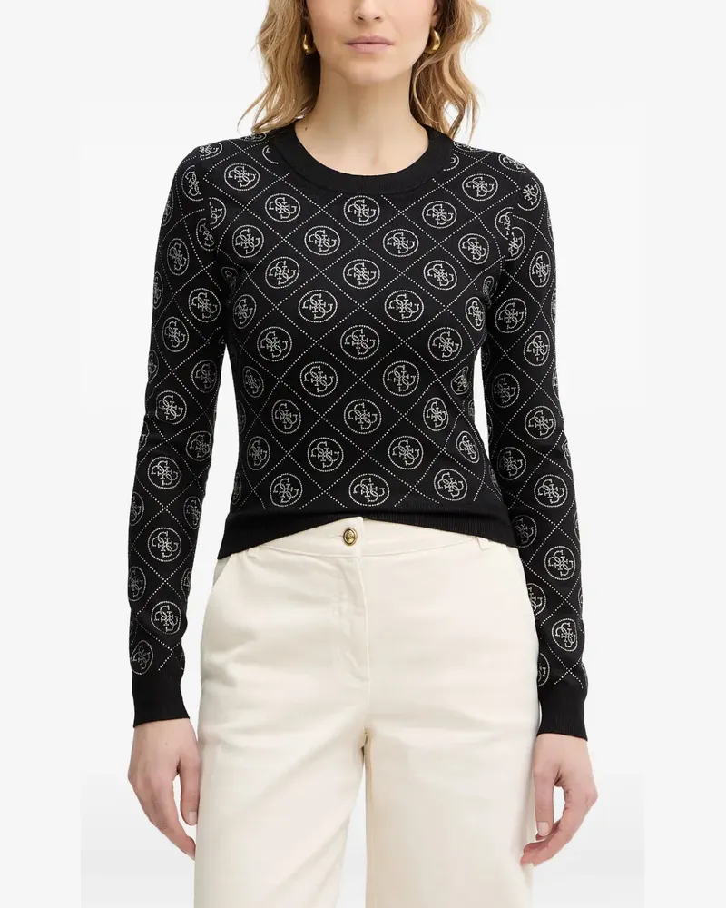 Guess Pullover mit Rundhalsausschnitt - Schwarz Schwarz