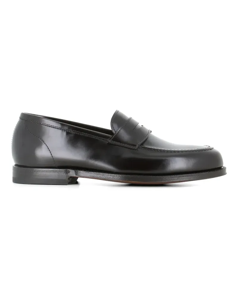 Green George polished penny leather loafers - Braun Braun