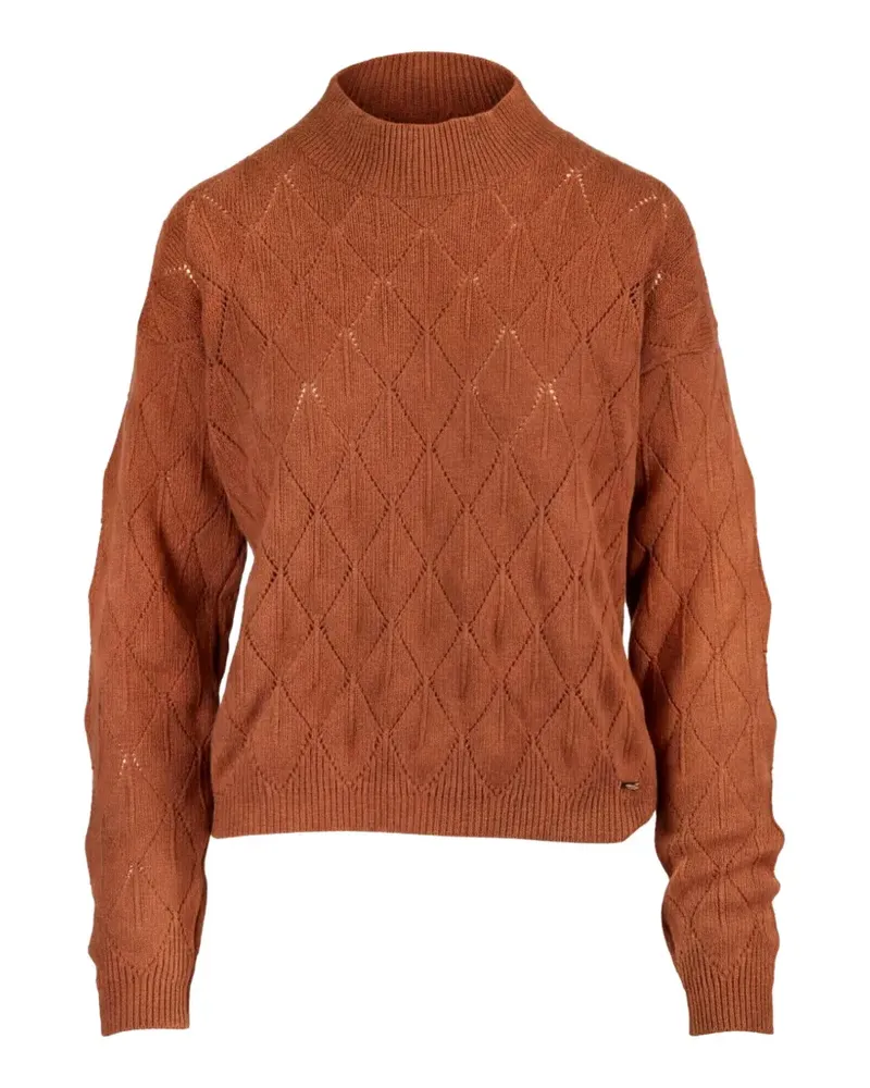 Kiton Kaschmirpullover mit Diamant-Pointelle - Braun Braun