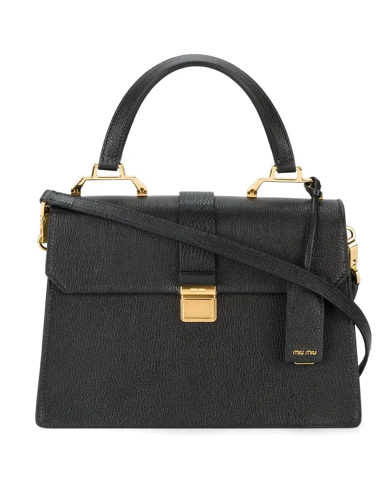 Miu Miu Madras' Handtasche - Schwarz Schwarz