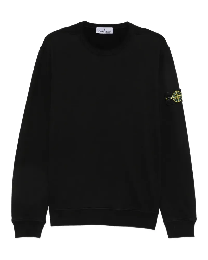 Stone Island Sweatshirt mit Logo-Patch - Schwarz Schwarz
