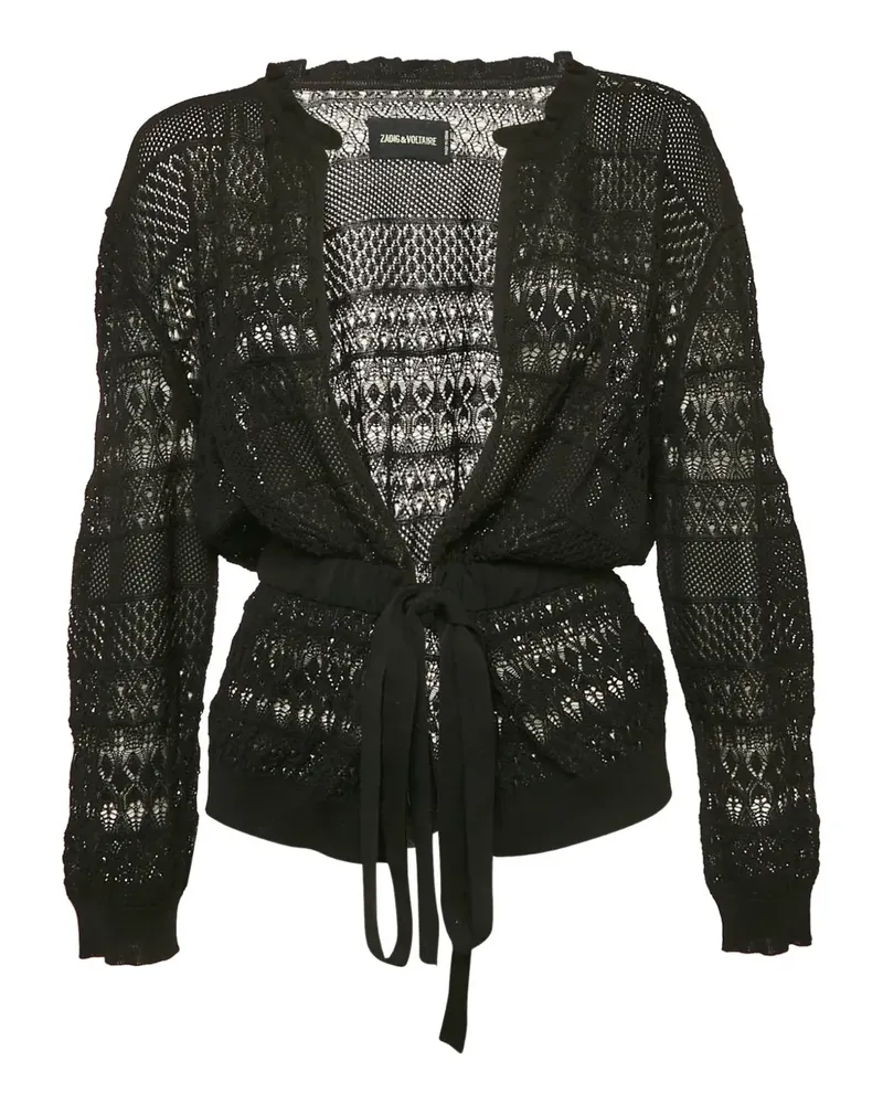 Zadig & Voltaire Maddie Cardigan mit Schnürung - Schwarz Schwarz