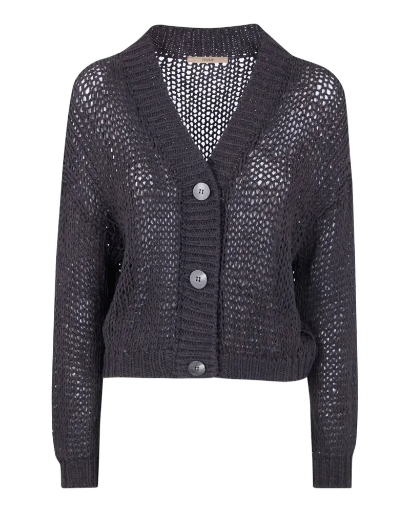 Nuur Cardigan mit Knopfleiste - Schwarz Schwarz