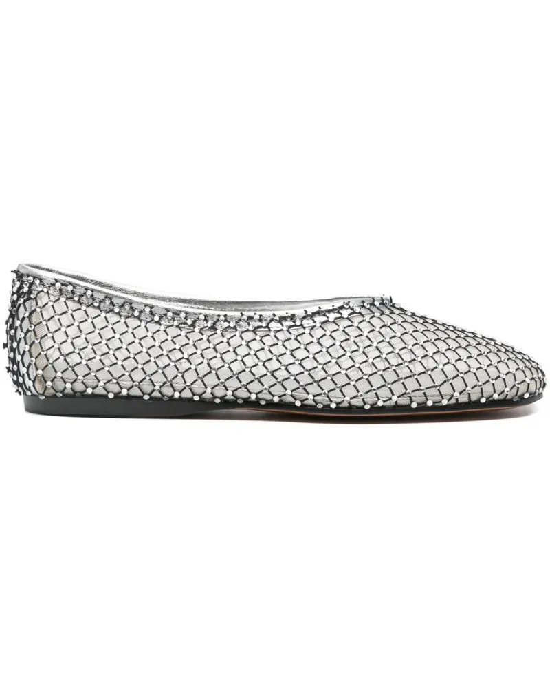 forte_forte Ballerinas mit Mesh-Detail - Schwarz Schwarz