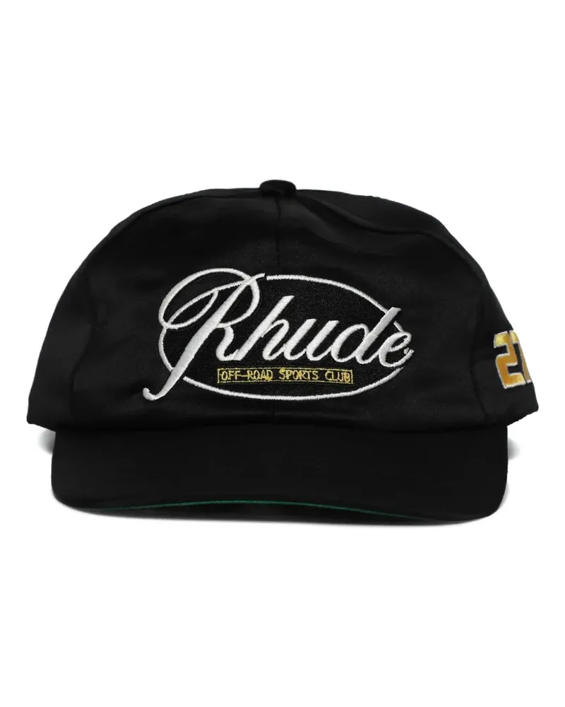 RHUDE Sports Club Baseballkappe - Schwarz Schwarz