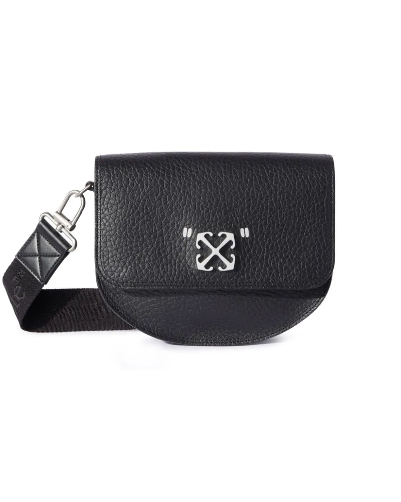 OFF-WHITE Jitney Round Quote Schultertasche - Schwarz Schwarz