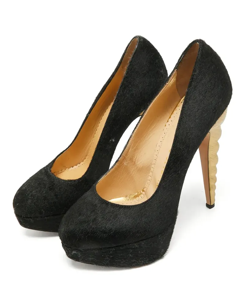 Charlotte Olympia Debbie Pumps mit Plateau - Schwarz Schwarz