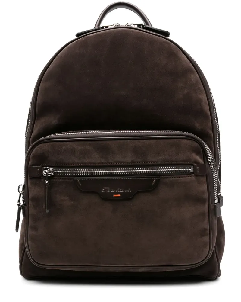 Santoni Rucksack aus Wildleder - Braun Braun