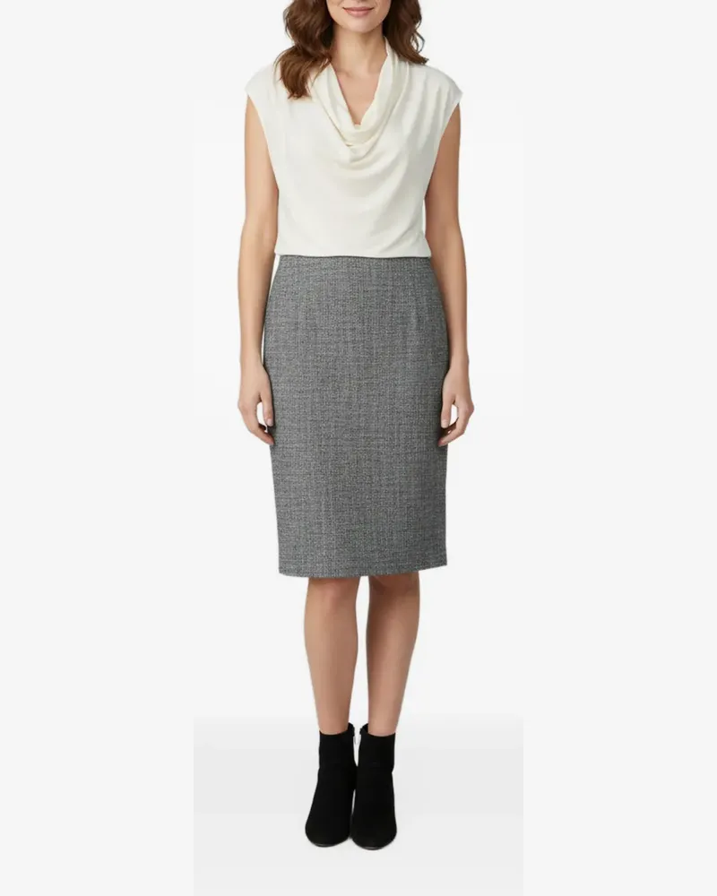 Max Mara cowl-neck pencil dress - Grau Grau