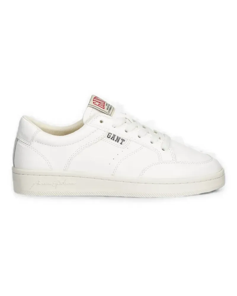 Gant logo-patch lace-up sneakers - Weiß Weiß
