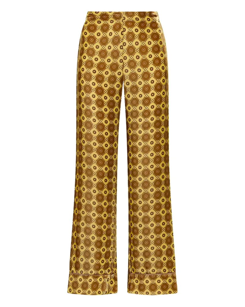 Maliparmi Hose mit Samtmuster - Gelb Gelb