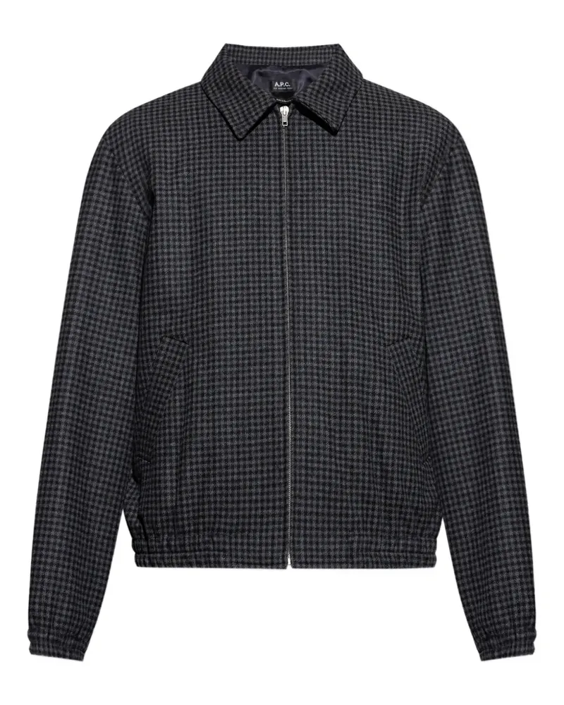 A.P.C. Karierte Jacke - Schwarz Schwarz