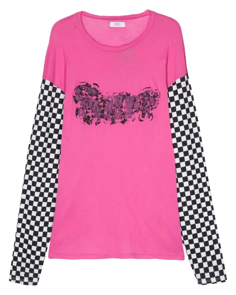 ERL T-Shirt im Distressed-Look - Rosa Rosa