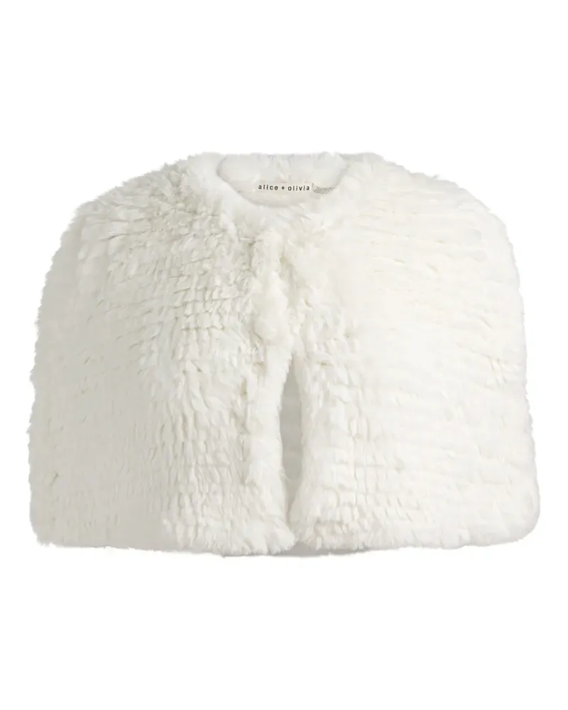 Alice + Olivia Deirdre faux-fur capelet - Weiß Weiß