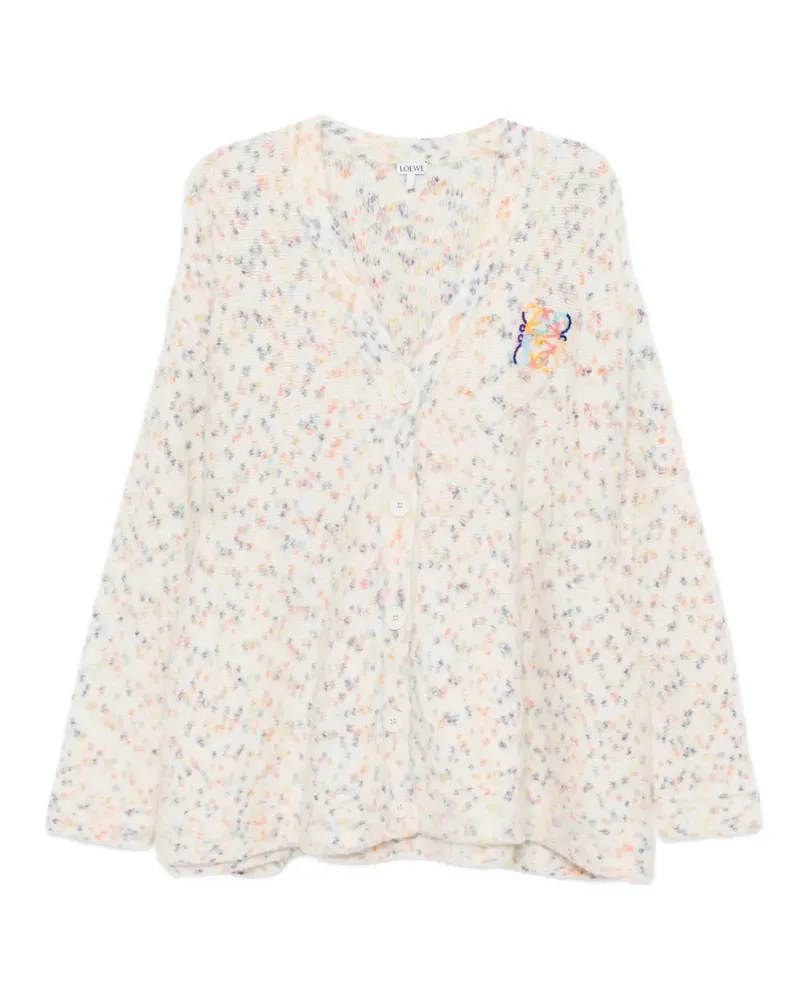 Loewe Cardigan mit Logo-Stickerei - Weiß Weiß
