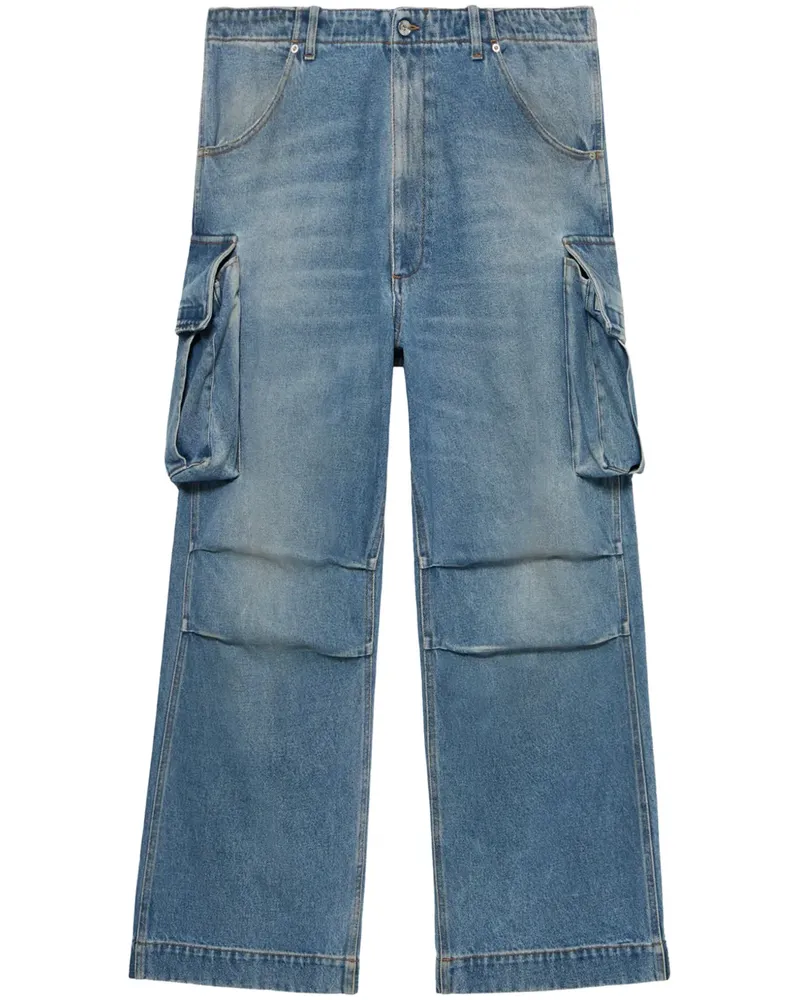 1989 STUDIO Weite Jeans mit aufgesetzten Taschen - Blau Blau