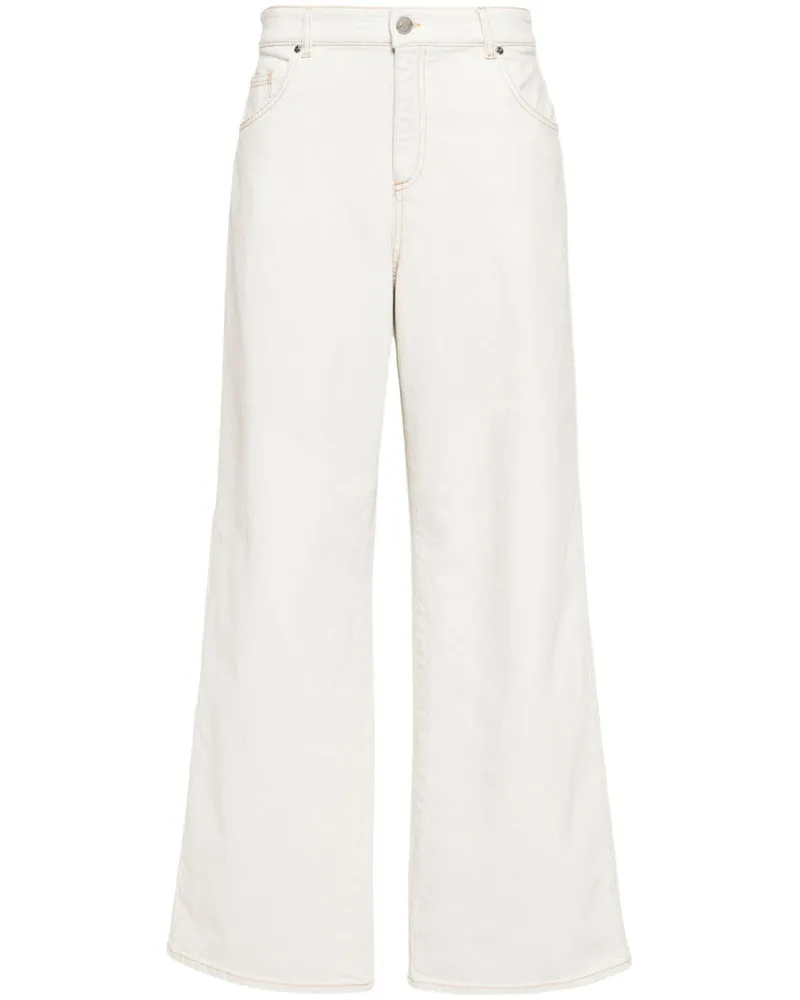 Blumarine Boyfriend-Jeans in Bleach-Optik Nude