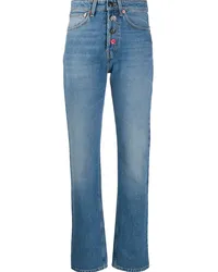 Semicouture Taillenjeans mit geradem Bein Blau