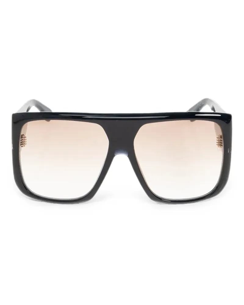Victoria Beckham Sonnenbrille mit eckigem Gestell - Schwarz Schwarz