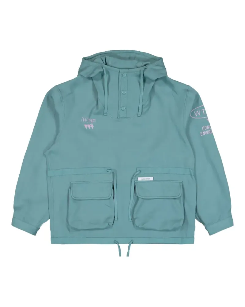 WTAPS Chamber logo-print hoodie - Grün Grün