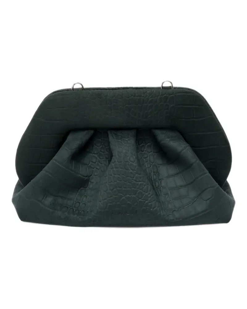 THEMOIRÈ Mittelgroße Bios Clutch mit Kroko-Effekt - Grün Grün