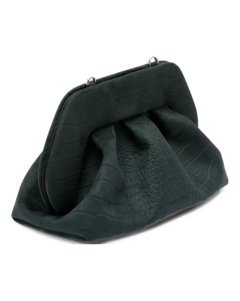 THEMOIRÈ Mittelgroße Bios Clutch mit Kroko-Effekt - Grün Grün