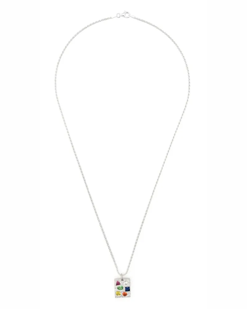 BLEUE BURNHAM Cottage Rose Garden Pendant Halskette - Silber Silber