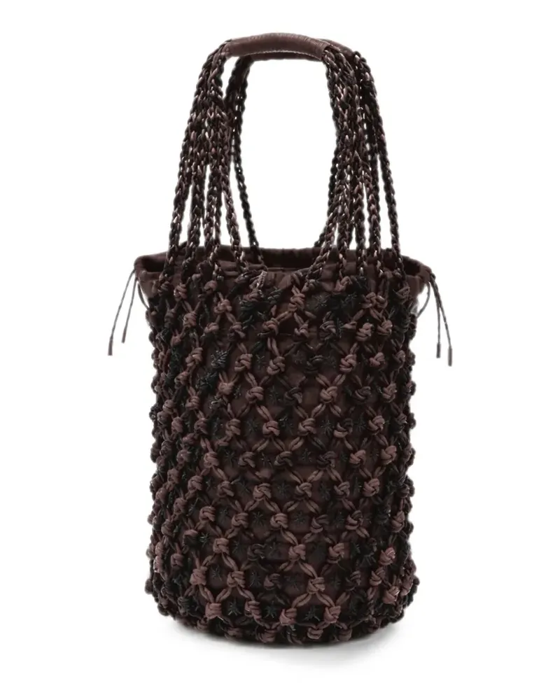 ALYSI knotted mesh shoulder bag - Braun Braun