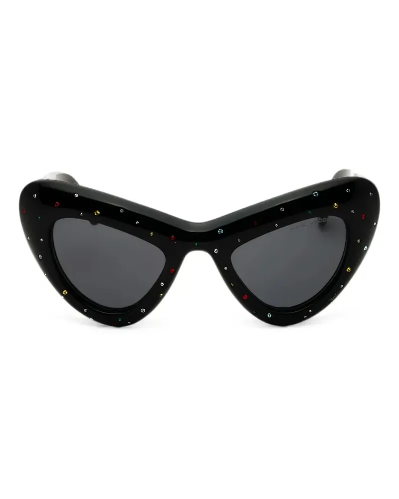Marc Jacobs Cat-Eye-Sonnenbrille mit Kristallen - Schwarz Schwarz
