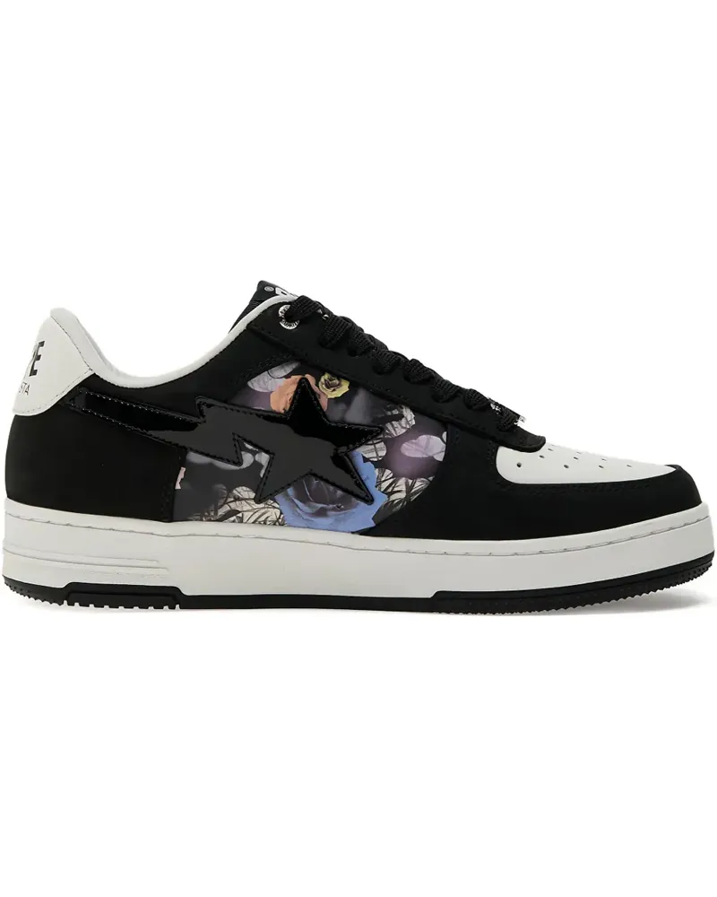 BAPE Sneakers mit Blumenstern - Schwarz Schwarz