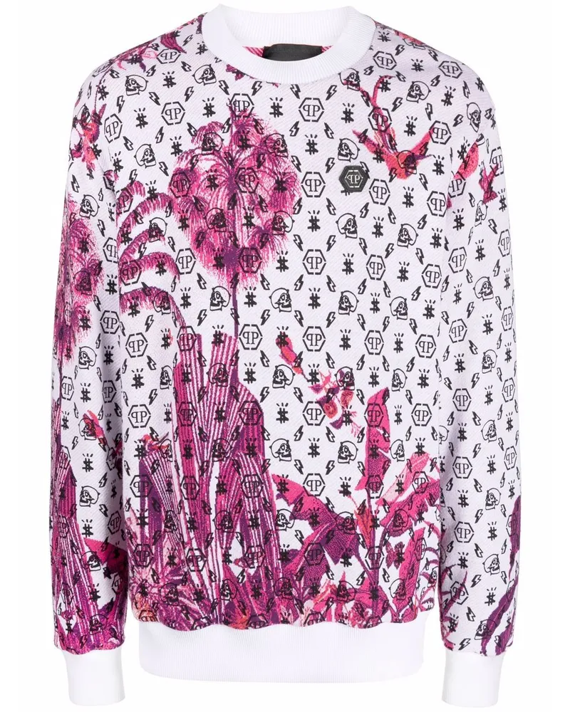Philipp Plein Sweatshirt mit Rundhalsausschnitt - Weiß Weiß