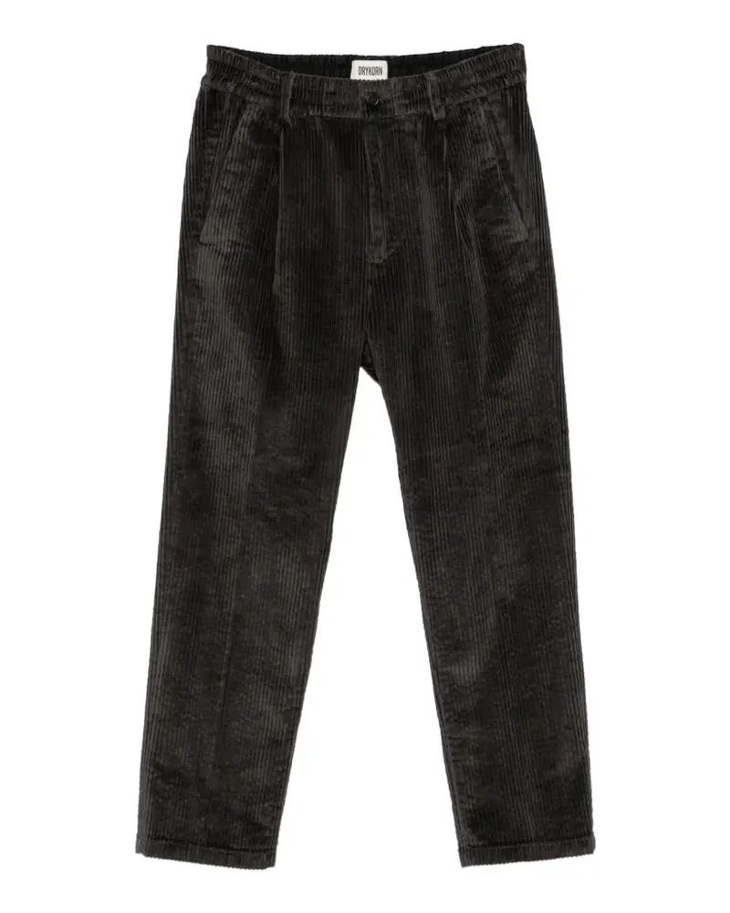 Drykorn Chasy Cordhose mit Falten und klassischem Schnitt - Schwarz Schwarz
