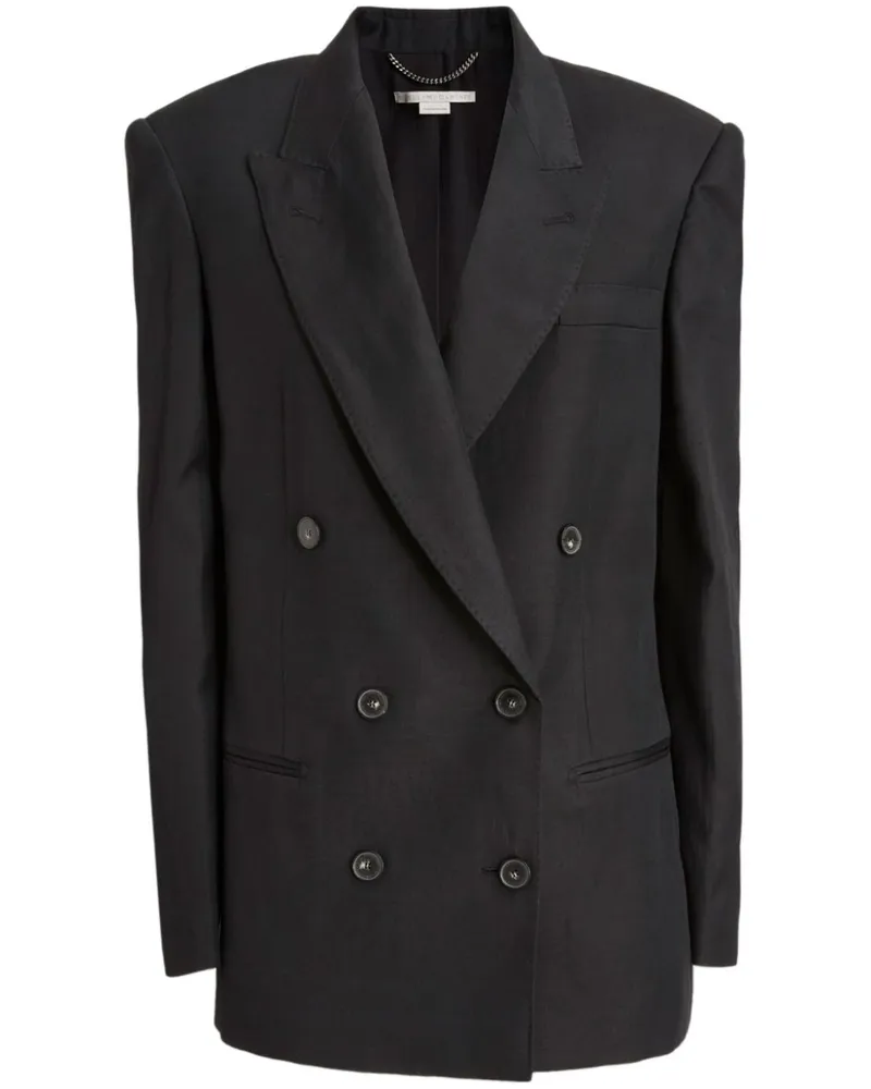 Stella McCartney Doppelreihiger Blazer - Schwarz Schwarz