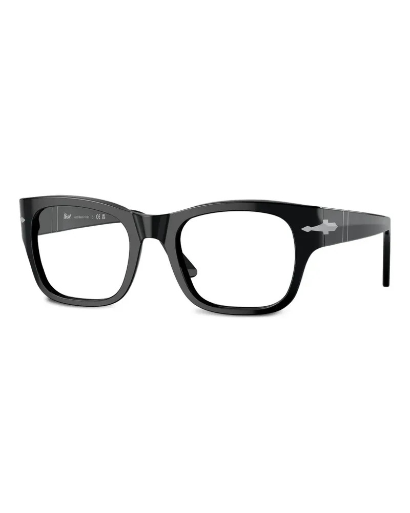 Persol Brille mit eckigem Gestell - Schwarz Schwarz