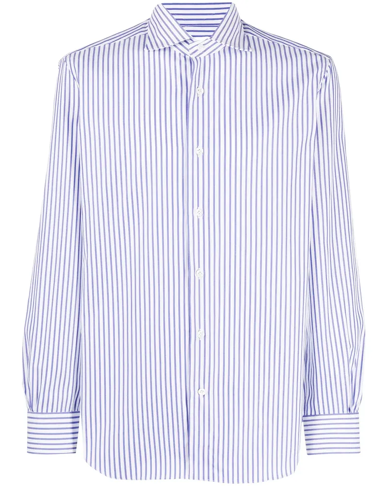 MAZZARELLI Gestreiftes Hemd - Blau Blau